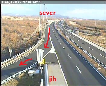 Pozice kamery na odbočce k Čista Mala