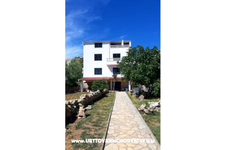 Vila Miluna ostrov Pag Chorvatsko